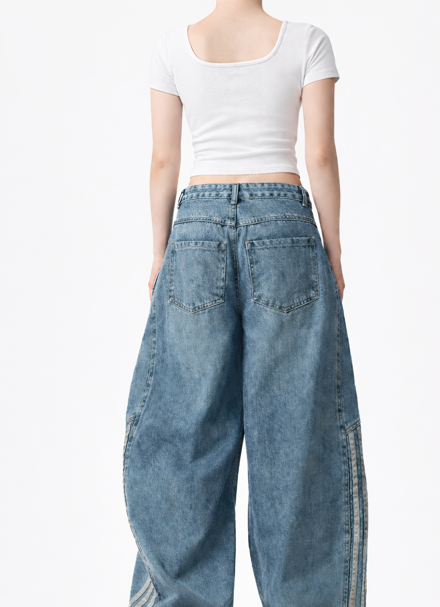 Gioia - Jeans donna gamba larga