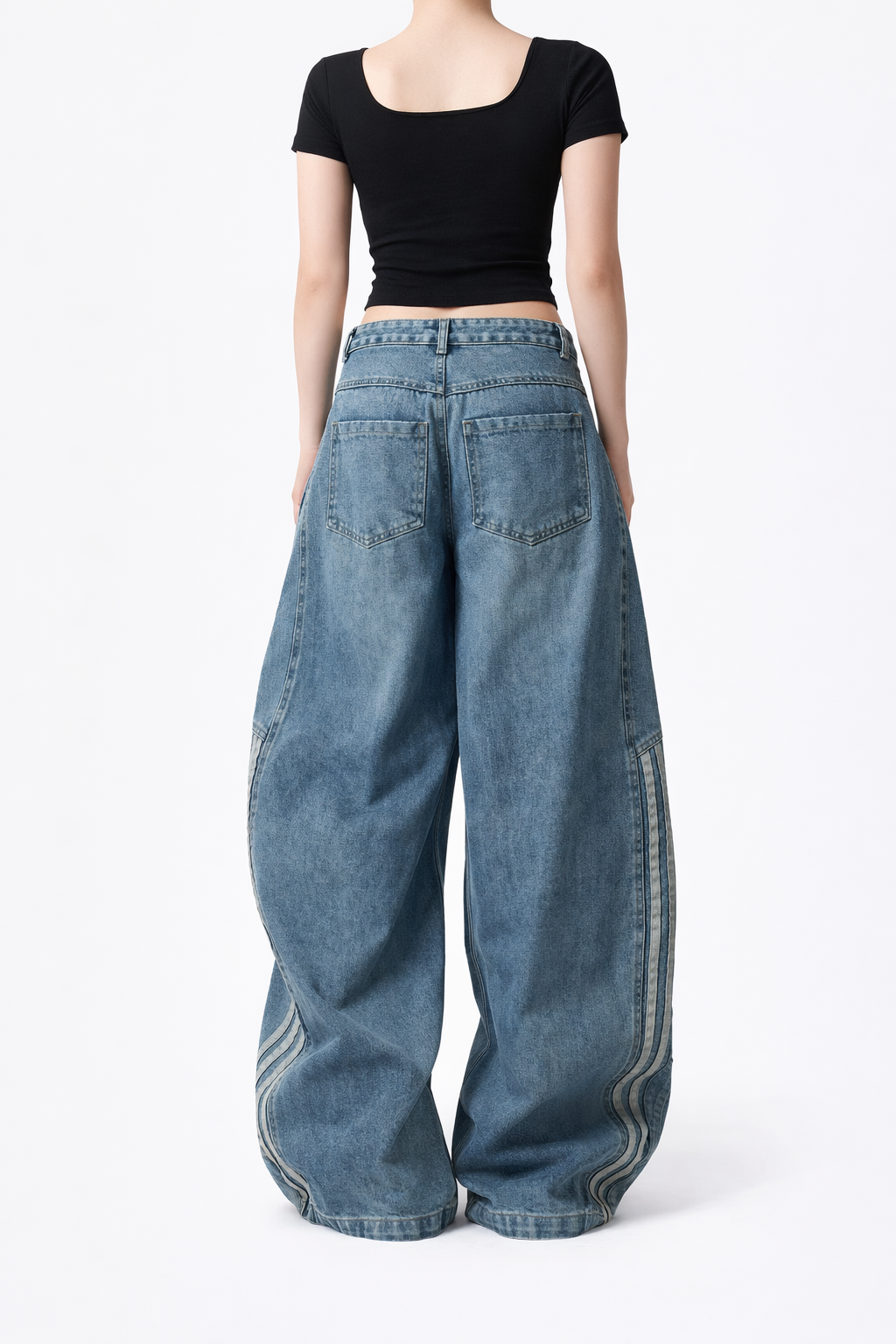 Gioia - Jeans donna gamba larga